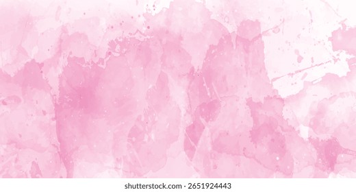 Soft Pink Watercolor Splash Stroke with Bright Wet Ink Gradient | Abstract Hand-Drawn Brush Texture for Modern Artistic Wallpaper