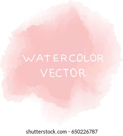 Soft Pink Watercolor, Vector