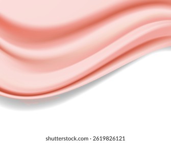 Capas onduladas de color rosa suave, diseño abstracto con una textura suave, suave, tela que fluye