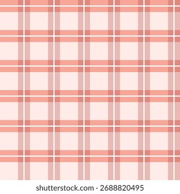 Rosa macio e branco Gingham xadrez padrão sem costura para tecido têxtil e papelaria