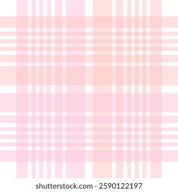 Soft pink and white tartan pattern with a delicate, feminine touch. Ideal for fashion, stationery, fabric design, and baby-themed projects. A charming, seamless pattern for versatile designs.