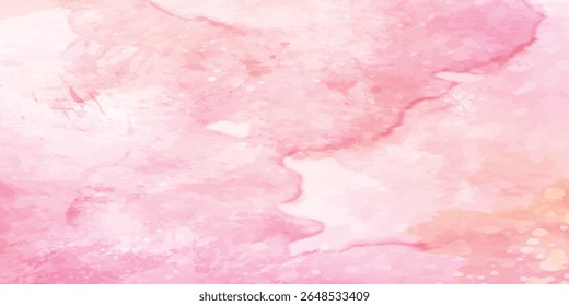 Soft Pink and White Watercolor Background with Dreamy Pastel Blending and Gentle Artistic Texture for Elegant Design Projects. Elegant Abstract Pink and White Background with Watercolor Brush Strokes,