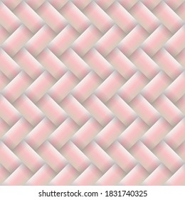 Soft Pink Wicker Seamless Pattern Background Vector