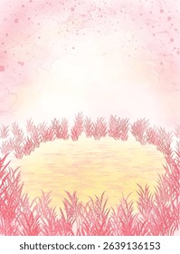 soft pink yellow colorful abstract illustration, background, wallpaper, card invitation design