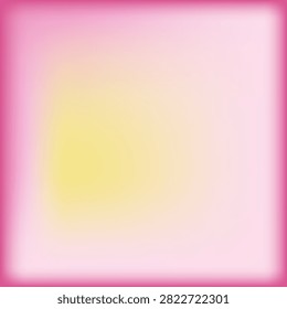 Soft pink and yellow gradient background with magenta border