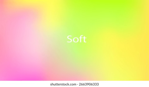 Soft pink, yellow, and green gradient with a smooth seamless transition, perfect for bright and modern abstract backgrounds.