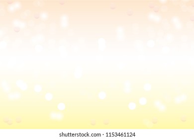 Soft pink and yellow light bokeh background, vector.