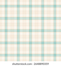 Soft plaid pattern with turquoise accents. Perfect for textiles, backgrounds, or adding a touch of classic style to your project. Versatile  visually appealing.