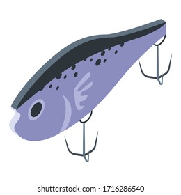 Soft plastic bait icon. Isometric of soft plastic bait vector icon for web design isolated on white background