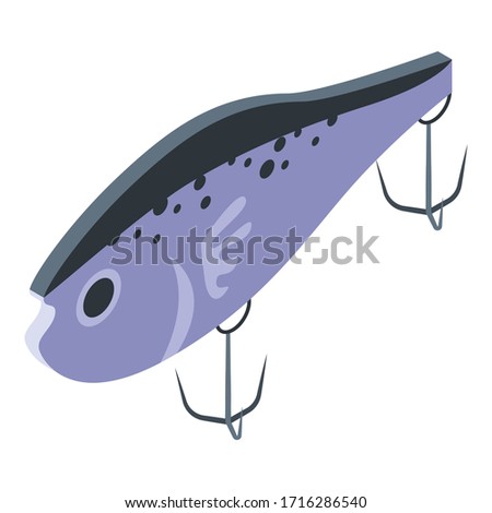 Soft plastic bait icon. Isometric of soft plastic bait vector icon for web design isolated on white background