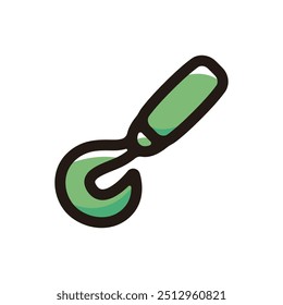 Icono de contorno de señuelo de plástico suave para Diseño gráfico, App y Sitios web