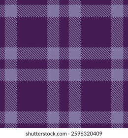 Soft Plum Purple and Dark Greyish Purple Seamless Tartan Fabric Design