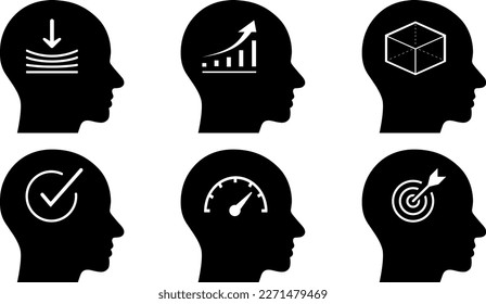 Soft power skills icons as a corporate business concept