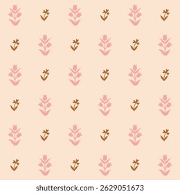 Soft pretty floral seamless pattern design vector. Floral illustration in elegant style