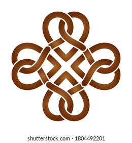 Soft pretzel breads flat color icon for apps or websites
