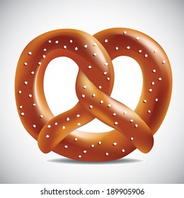 Soft Pretzel. EPS 10 vector, grouped for easy editing. No open shapes or paths.