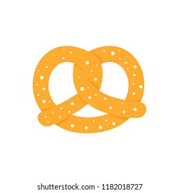 Soft pretzel icon. Flat illustration of soft pretzel vector icon for web design