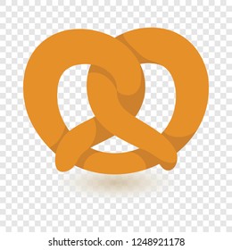 Soft pretzel icon. Flat illustration of soft pretzel vector icon for web design