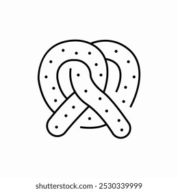 Vector de signo de icono de pretzel suave