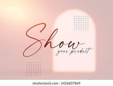 Soft product dispaly mock up with light from the window and shadow. Multiply shadow effect