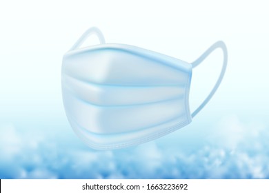 Soft protective mask Prevent dust, germs, bacteria Viruses and unwanted odors.
Realistic vector file.