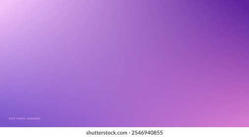 Soft purple abstract gradient background image vector. Perfect for modern design projects, web headers, or branding materials. High-quality vector for elegant, creative visuals.