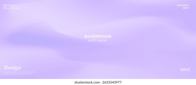 Soft purple abstract wave background glowing and beautiful. Luxurious pastel color combination, product advertisement, card, poster and website template