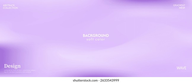 Soft purple abstract wave background glowing and beautiful. Luxurious pastel color combination, product advertisement, card, poster and website template