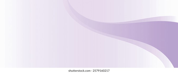 Soft purple background with smooth gradient and wavy lines. The purple background has a gentle, flowing texture. Minimal abstract wavy gradient vector background