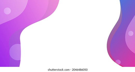 Fondo suave de ondas de líquido morado para la plantilla de diseño de banners para la promoción de negocios. Vector