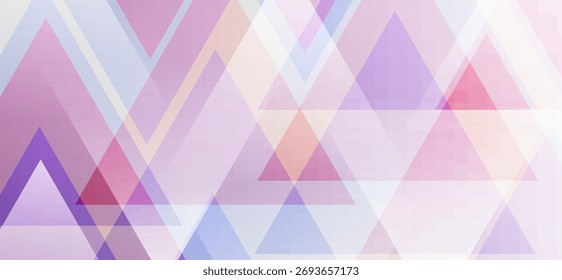 Soft purple geometric background with transparent triangle layers creating a dreamy abstract design