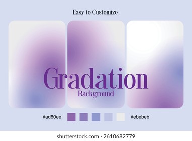 Soft Purple Gray Gradation Background Set – Elegant Minimal Glow