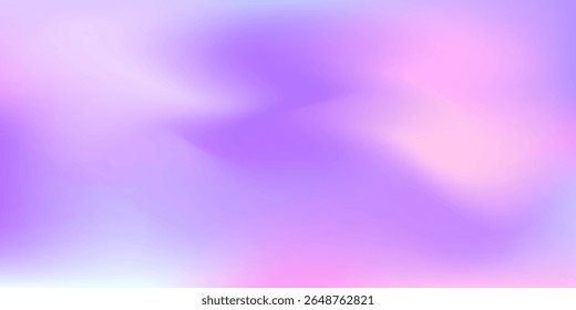 Soft purple and pink gradient abstract background with smooth blurry flow. Dreamy and elegant pastel tones ideal for wallpapers, websites, branding, and creative graphic projects. Your banner. Eps 10.