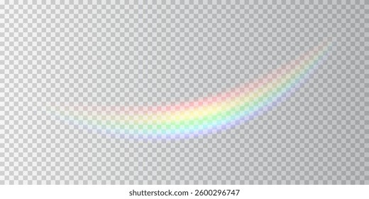 A soft, radiant rainbow with a blurred gradient on a transparent background. The pastel hues blend seamlessly, creating a dreamy, magical effect perfect for digital designs and creative projects.