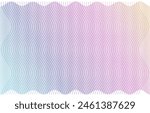 Soft rainbow color. Linear background. Design elements. Polygonal lines. guilloche Protective layer for banknotes, diplomas and certificates template. Vector illustration EPS 10