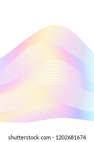 Soft rainbow color. Linear background. Design elements. Poligonal lines. Guilloche. The protective layer for banknotes, diplomas and certificates template. Vector illustration EPS 10
