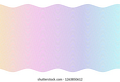 Soft rainbow color. Linear background. Design elements. Poligonal lines. Guilloche. The protective layer for banknotes, diplomas and certificates template. Vector illustration EPS 10 - Vector