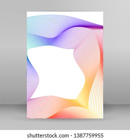 Soft rainbow color. Linear background. Design elements. Poligonal lines. Guilloche. The protective layer for banknotes, diplomas and certificates template. Vector illustration EPS 10 