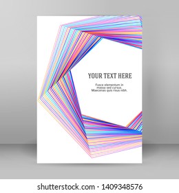 Soft rainbow color. Linear background. Design elements. Poligonal lines. Guilloche. The protective layer for banknotes, diplomas and certificates template. Vector illustration EPS 10