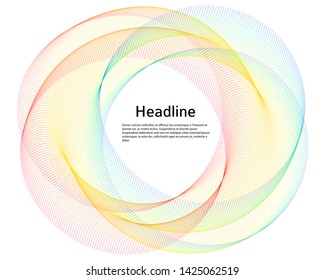 Soft rainbow color. Linear background. Design elements. Poligonal lines. Guilloche. The protective layer for banknotes, diplomas and certificates template. Vector illustration EPS 10