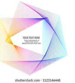 Soft rainbow color. Linear background. Design elements. Poligonal lines. Guilloche. The protective layer for banknotes, diplomas and certificates template. Vector illustration EPS 10