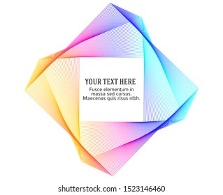 Soft rainbow color. Linear background. Design elements. Poligonal lines. Guilloche. The protective layer for banknotes, diplomas and certificates template. Vector illustration EPS 10