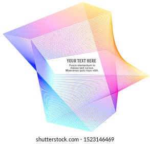 Soft rainbow color. Linear background. Design elements. Poligonal lines. Guilloche. The protective layer for banknotes, diplomas and certificates template. Vector illustration EPS 10