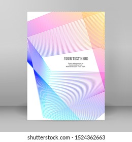 Soft rainbow color. Linear background. Design elements. Poligonal lines. Guilloche. The protective layer for banknotes, diplomas and certificates template. Vector illustration EPS 10