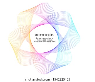 Soft rainbow color. Linear background. Design elements. Poligonal lines. Guilloche. The protective layer for banknotes, diplomas and certificates template. Vector illustration EPS 10