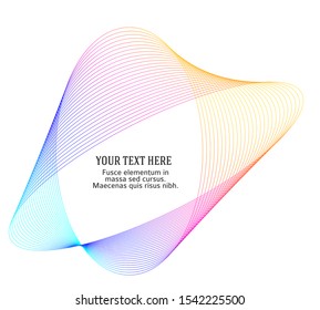 Soft rainbow color. Linear background. Design elements. Poligonal lines. Guilloche. The protective layer for banknotes, diplomas and certificates template. Vector illustration EPS 10