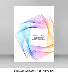 Soft rainbow color. Linear background. Design elements. Poligonal lines. Guilloche. The protective layer for banknotes, diplomas and certificates template. Vector illustration EPS 10