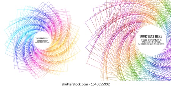 Soft rainbow color. Linear background. Design elements. Poligonal lines. Guilloche. The protective layer for banknotes, diplomas and certificates template. Vector illustration EPS 10