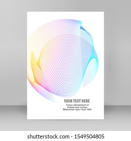 Soft rainbow color. Linear background. Design elements. Vector illustration EPS 10 for cover page flyer, business brochure, presentation template, unual report book, magazine, promotion new product