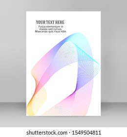 Soft rainbow color. Linear background. Design elements. Vector illustration EPS 10 for cover page flyer, business brochure, presentation template, unual report book, magazine, promotion new product